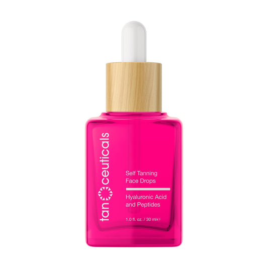 Tanceuticals Self Tanning Drops - Color Correcting Face Tanning Drops for Gradual Glow, Add to Lotion, Moisturizing Bronzer for Fake Tan, Vegan & Cruelty Free Face Tanner