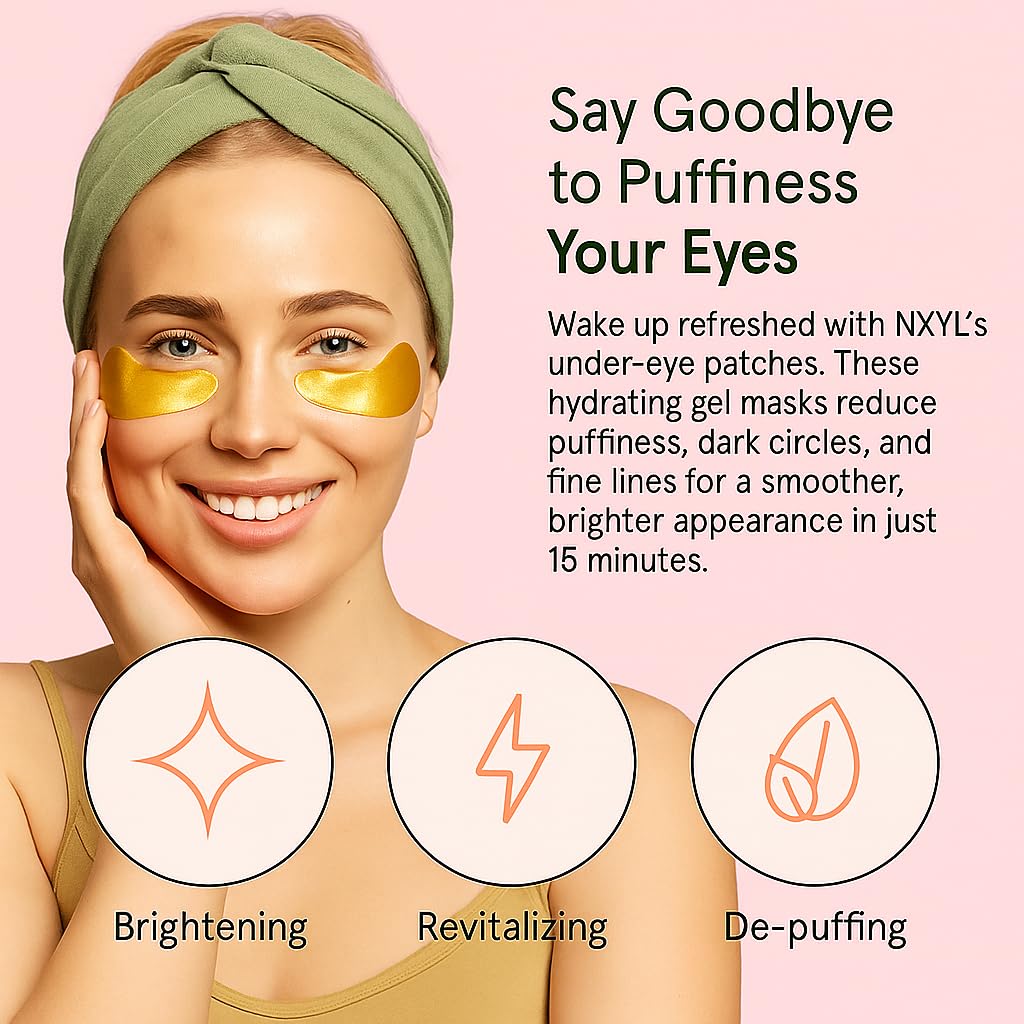 NXYL Under Eye Patches, Gold, 24 Pairs