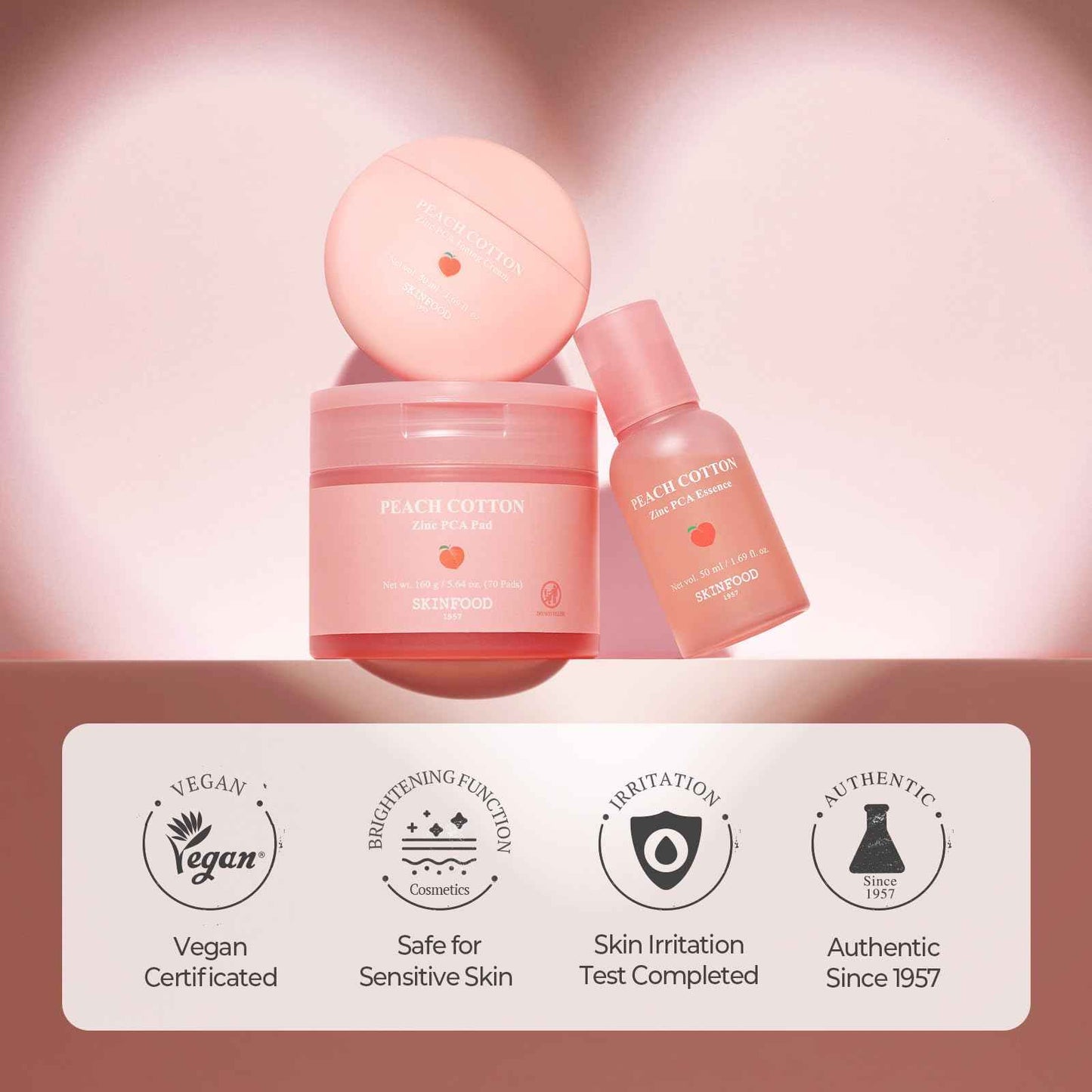 SKINFOOD Peach Cotton Zinc PCA Essence Serum Primer, Korean Skin Care Makeup Prep Hybrid Face Serum, Blurring Matte, Sebum & Oil Control, Hydrating Primer for Sensitive, Oily Skin (1.69 fl. oz.)