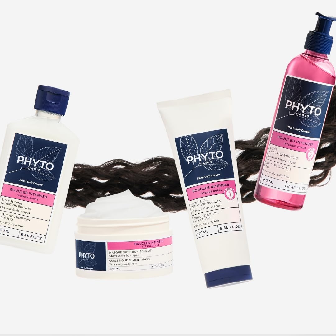 PHYTO Curling Gel for Curly & Coily Hair (3A–4C) | Aloe Vera + Nutri Curl Complex | 24-Hour Anti-Frizz, Long-Lasting Curl Definition | Silicone-Free | Made in France