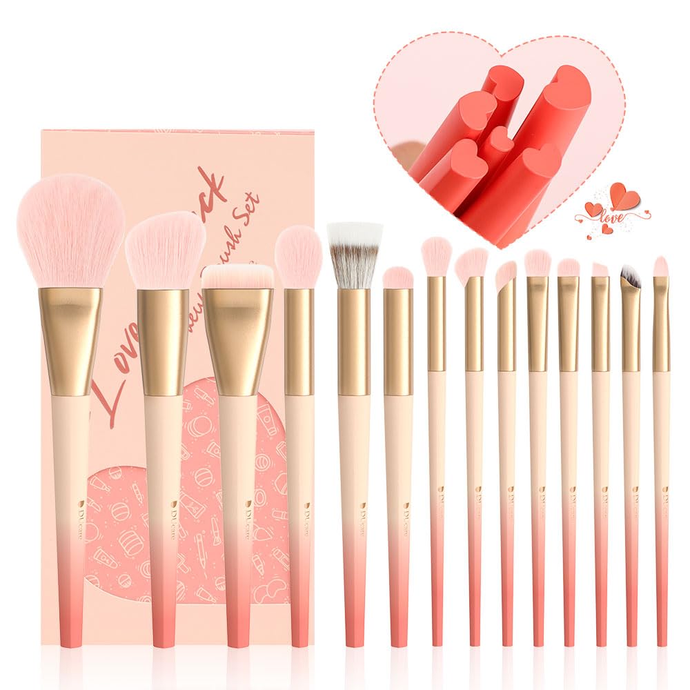 DUcare Makeup Brushes 14Pcs Makeup Brush Set Premium Synthetic Kabuki Foundation Blending Face Powder Blush Concealers Eye Shadows Brushes