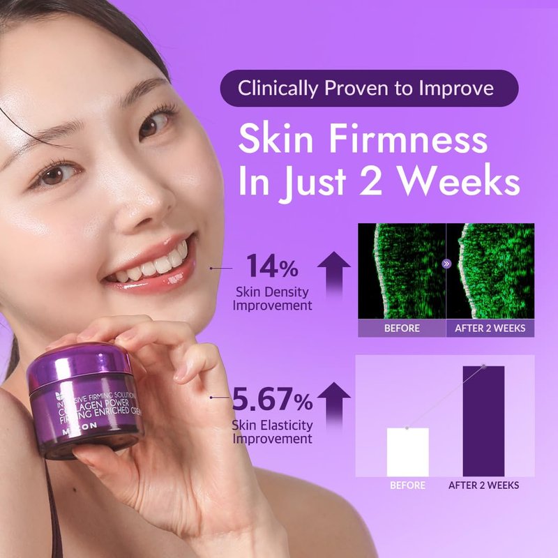 MIZON Collagen Line. Collagen Power Firming Enriched Cream, Korean skincare, wrinkle care, firm skin, anti aging (1.69 FL oz)