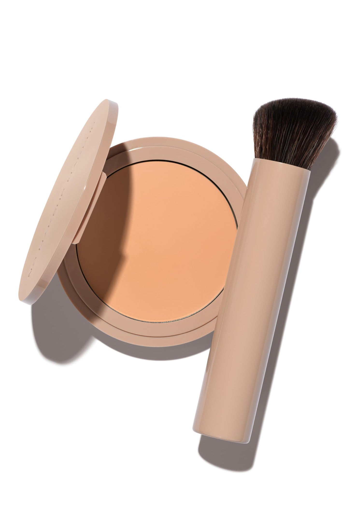 No Makeup Makeup Foundation + Brush Duo, Cream-Balm Formula Conceals, Corrects and Camouflages with Skin-Tone Adaptive Flexshade Technology, Buildable, Long-Lasting, Cruelty-Free, Vegan, Light