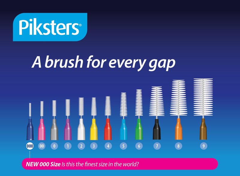 Piksters Interdental Brushes, Size 5, 100 Count (10 x 10 Packs), Interdental Tooth Brush for Large Gaps, Gum Soft Bristles for Plaque Removal, Safe for Braces (100 pk)