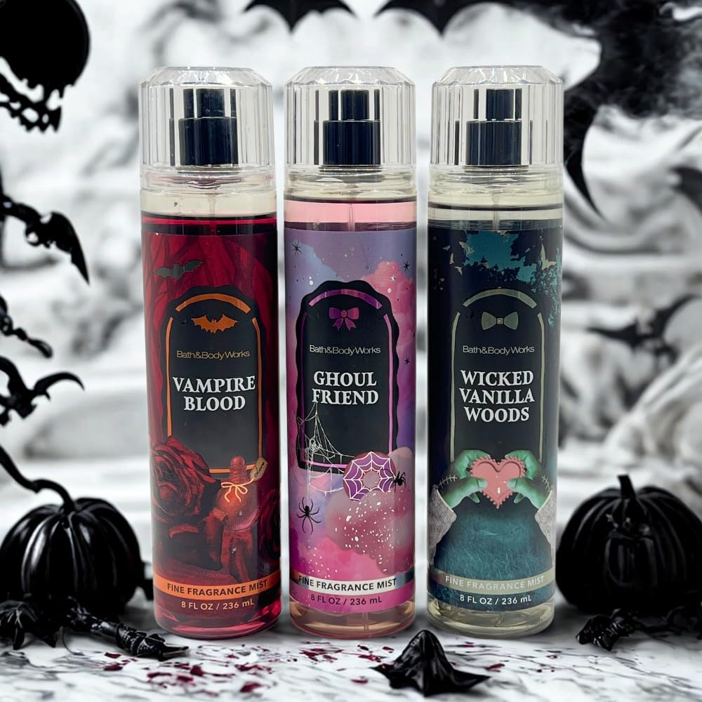 Vampire Blood Fine Fragrance Mist | Halloween 3-Piece Collection with Red Bow - 2025 Edition Scents