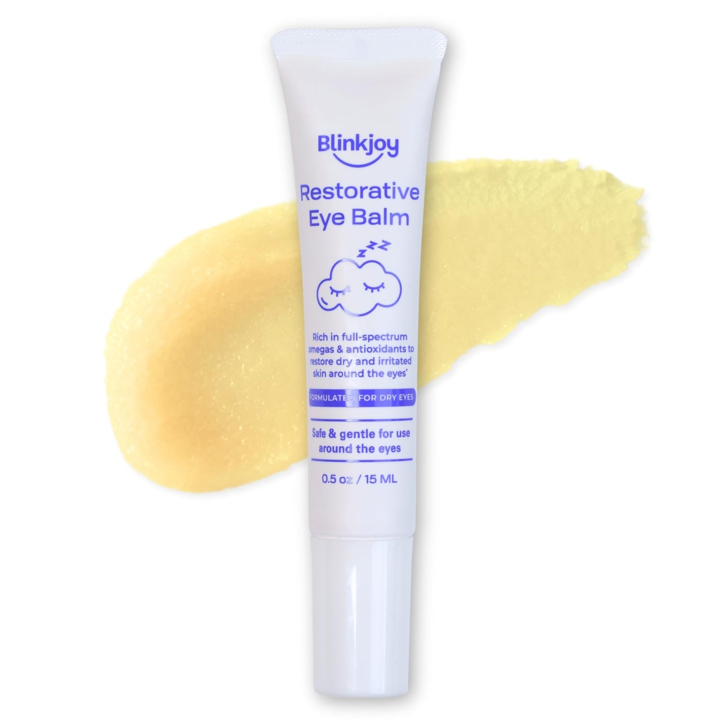 Blinkjoy Restorative Under Eye Balm – Anti-Aging Moisturizing Eye Balm with Omegas to Reduce Dryness & Fine Lines – Optometrist & Dermatologist Recommended, Fragrance-Free