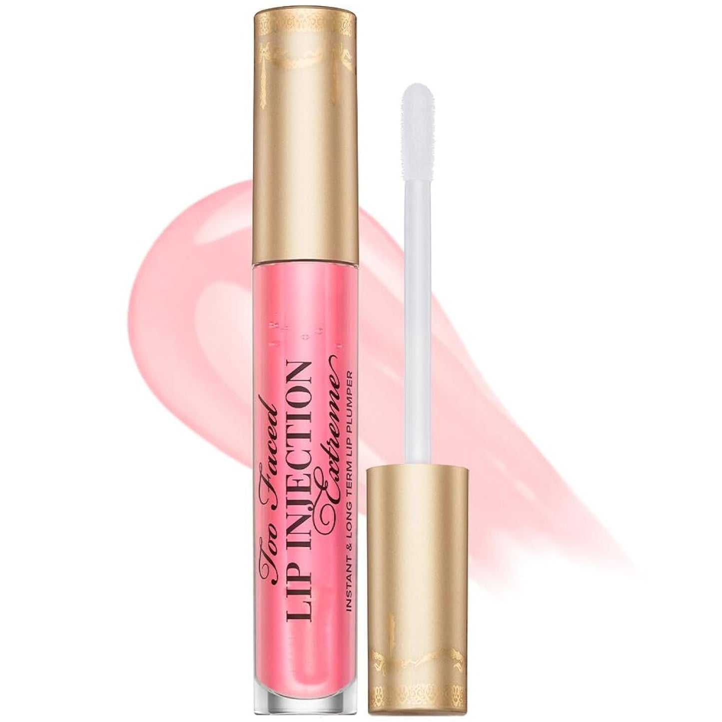 Too Faced Lip Injection Extreme Lip Plumper Gloss | Hydrating, Glossy, & Helps Volume Appear Fuller Over Time, 0.14 Fl Oz, Bubblegum Yum