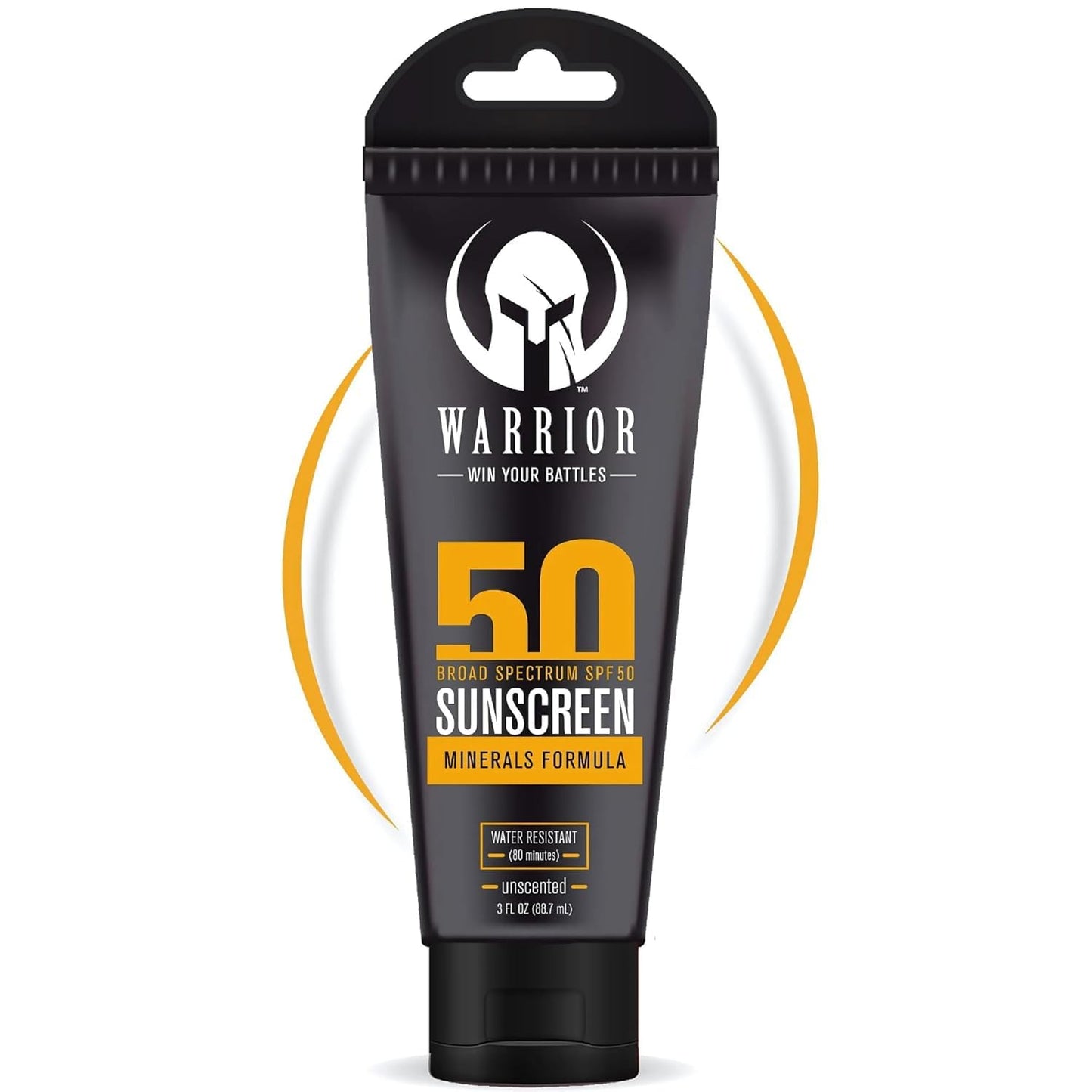 WARRIOR - WIN YOUR BATTLES- SPF 50 Sunscreen Lotion - 80 Minutes Water Resistant, Reef Safe, Unscented Lotion Non-Nao Zinc & Non-NanoTitanium Sunscreen with Mineral Formula - 3 Fl. Oz