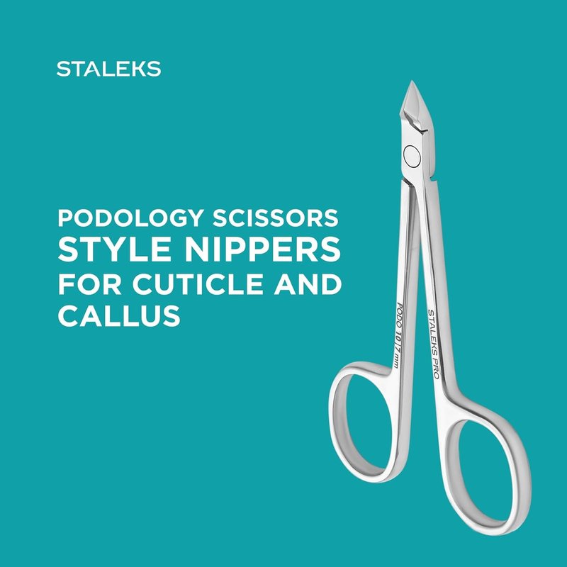 Staleks PODO 10 Podology Scissors Nippers - 7mm Blades for Corns & Calluses | Beveled Tips