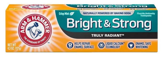ARM & Hammer Truly Radiant Whitening & Enamel Strengthening Fluoride Toothpaste, Fresh Mint, 4.3 oz (Pack of 5)