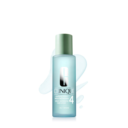 Clinique Clarifying Lotion 4 | Gentle Exfoliator For Oily Skin Types| Face Toner With Witch Hazel + Salicylic Acid | Step 2 in 3-Step Skin Care Routine, 6.7 Fl Oz