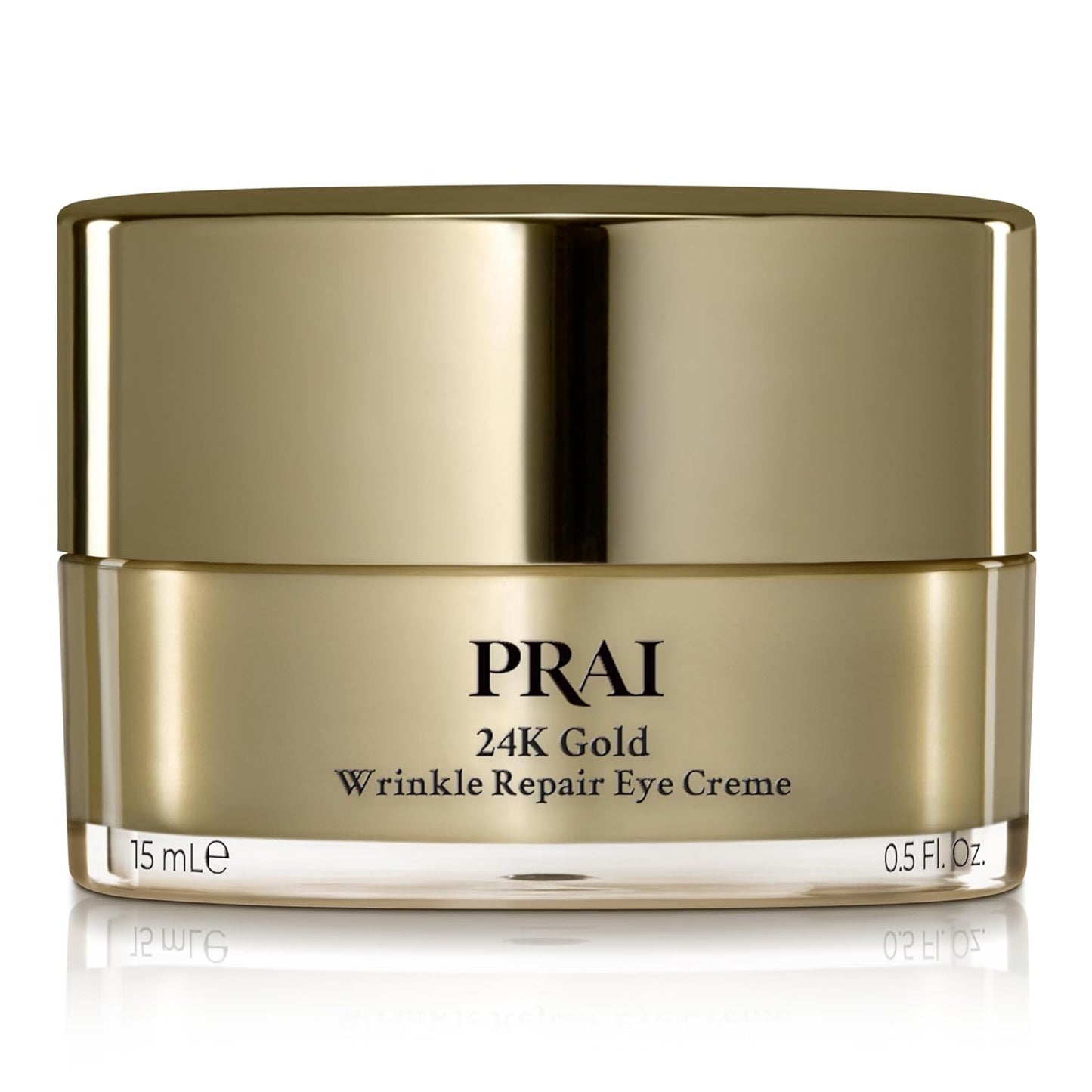 PRAI Beauty 24K Gold Eye Cream - Anti-Aging Wrinkle Repair with Hyaluronic Acid | 0.5 Oz