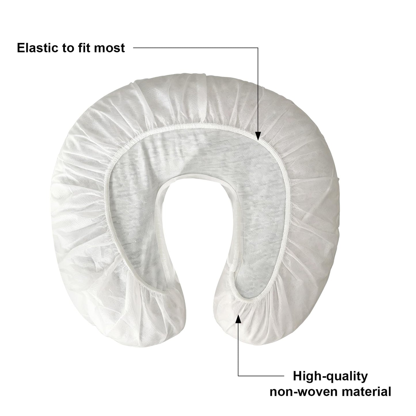 ZMDREAM Pack of 75 Headrest Covers Fitted Disposable Massage Face Rest Cradle Covers White & Black