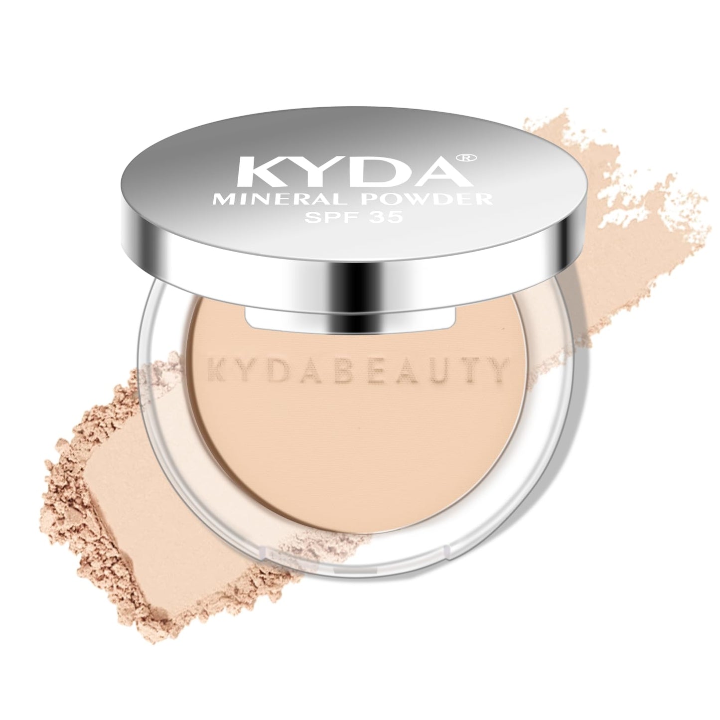 Freeorr 4-in-1 Mineral Pressed Powder, SPF 35 Powder Foundation with Concealer and Finishing, Matte Weightless Buildable Foundation, Light to Medium Coverage, 01 light