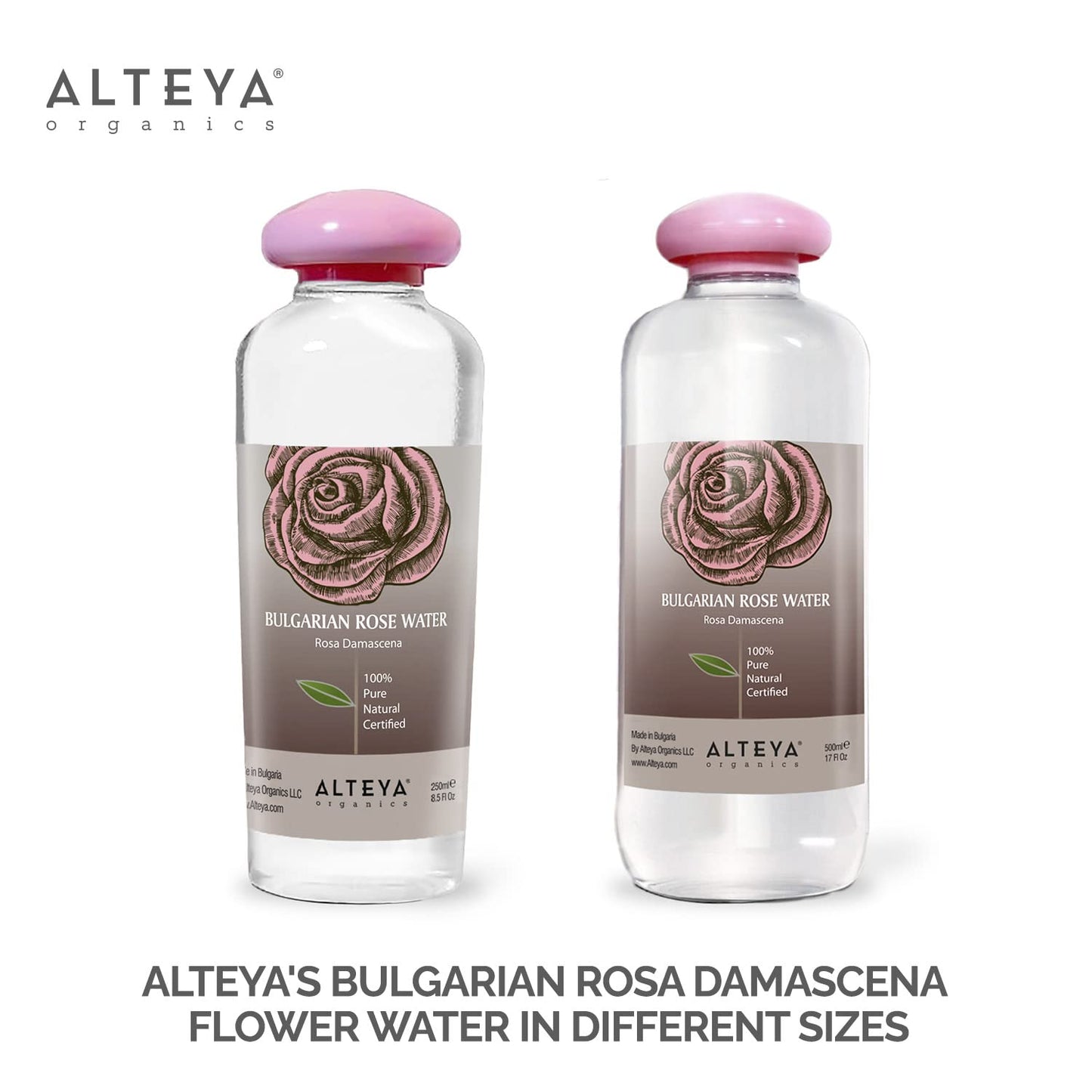 Alteya Organics Rose Water Natural Facial Toner, 17 Fl Oz