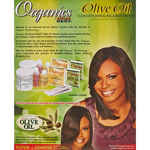 Originals By Africa's Best Olive Oil Conditioning Relaxer System 2-Pack, Helps Repair, Rebuild and Restore Your Hair's Elasticity and Softens & Shines, Designed for Coarse Hair Textures