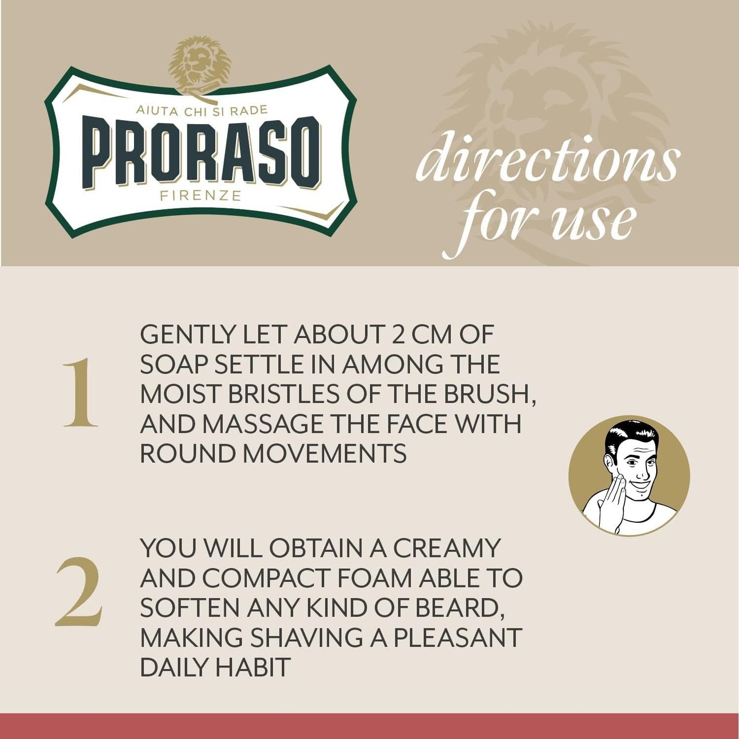 Proraso Shaving Cream - Sandalwood Oil & Shea Butter - Moisturizing & Nourishing Shave Cream for Coarse or Hard Beards - Premium Italian Shaving for Men - 5.2oz,(Pack of 2)