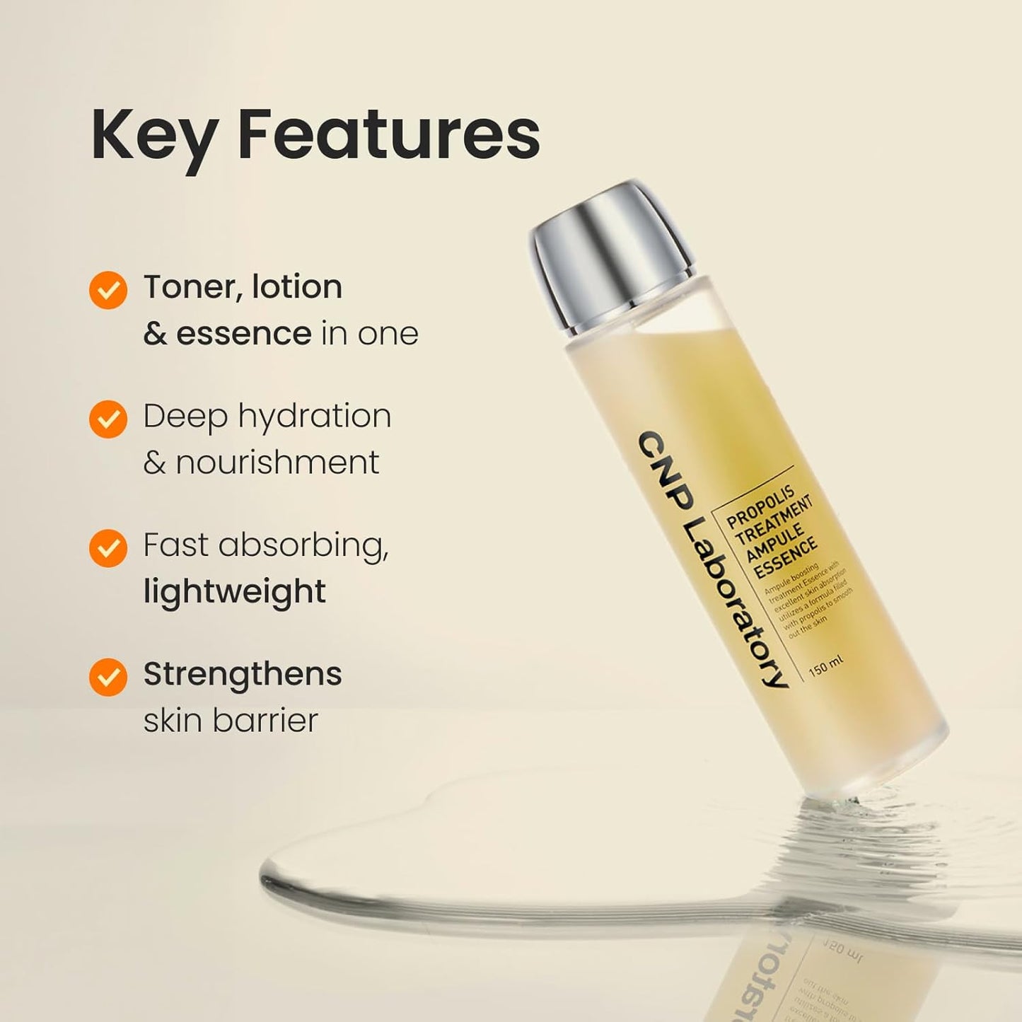 CNP Glow Skin Booster Set - Honey Ceramide Essence & Centella Serum | Propolis-Infused Hydration for Sensitive Skin