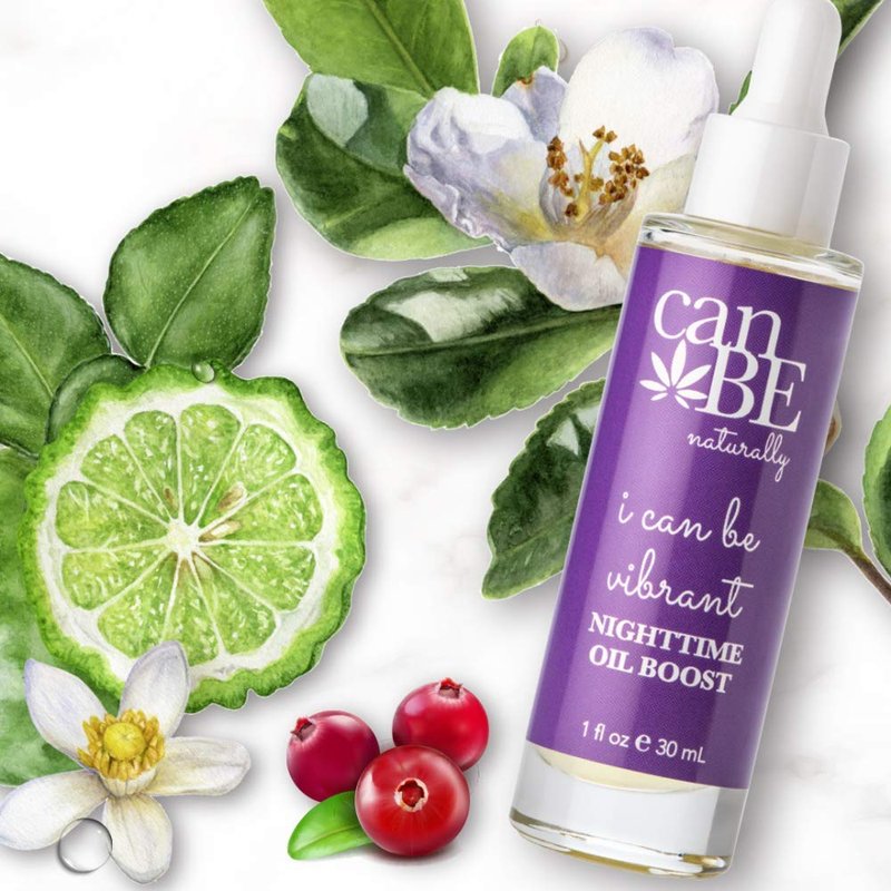 Vibrant Night Time Facial Oil Serum - Hemp Seed Oil & Cranberry Extract | Nourishing for All Skin Types (1 fl oz)