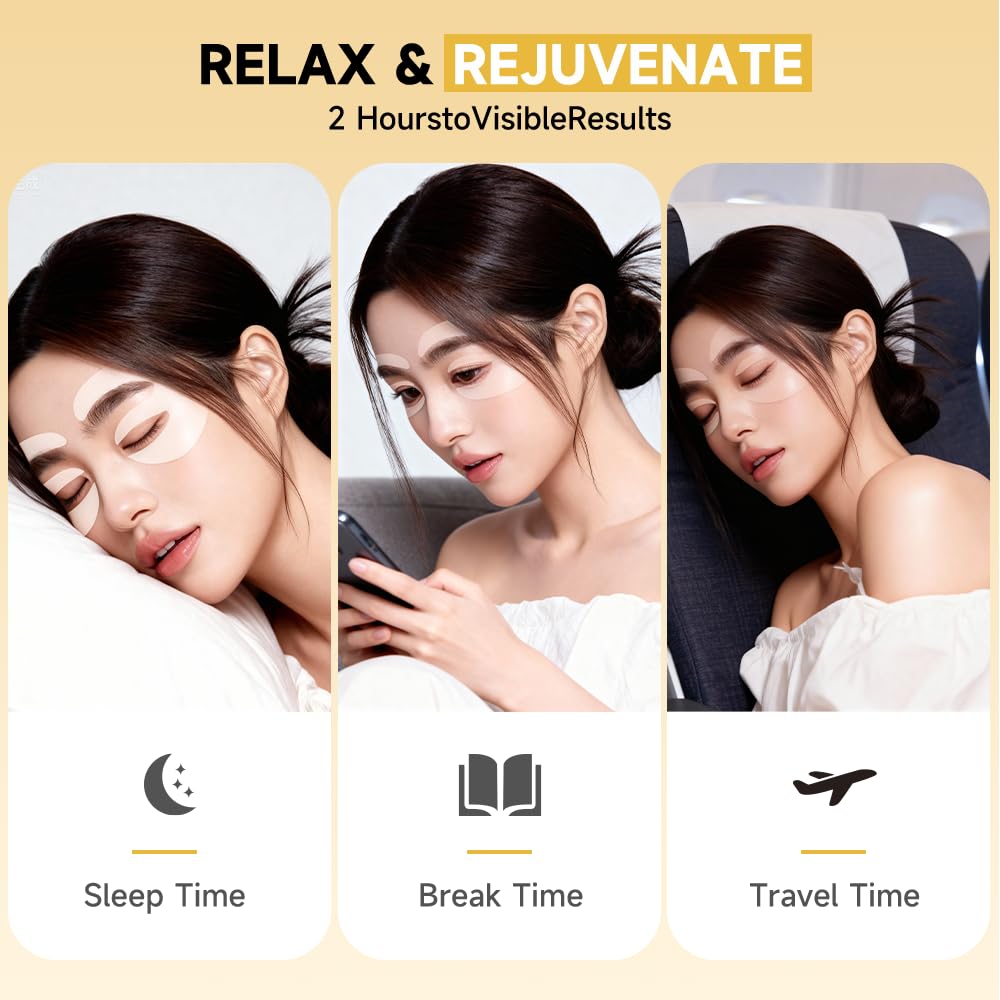 8 Pairs 5% PDRN Under Eye Patches, 6-in-1 Bio-Collagen 360° Eye Patches for puffy eyes, dark circles & Wrinkle | 2% Caffeine, Kojic acid, Retinol, Hyaluronic, Niacinamide | Korean Eye Care