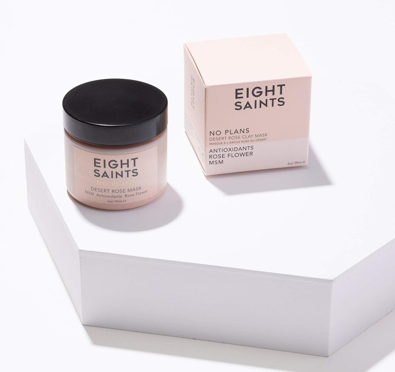 Eight Saints Clay Face Mask - Pore Reducing Acne Treatment with MSM & Antioxidants | 2 Ounces