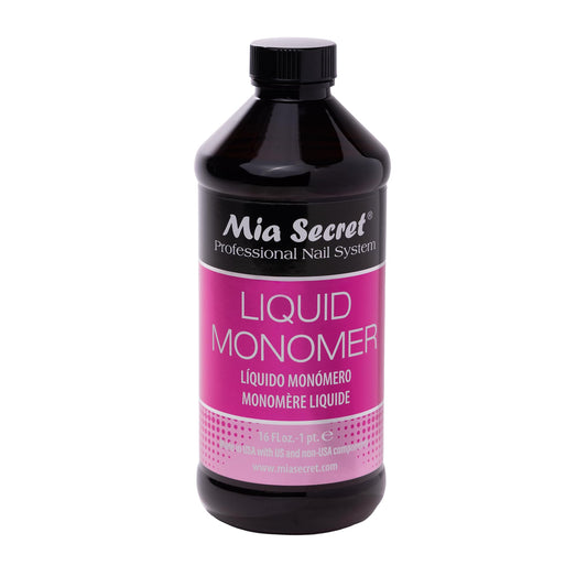 16 oz Mia Secret Liquid Monomer - Professional Acrylic Nail Liquid for Acrylic Powder - EMA monomer