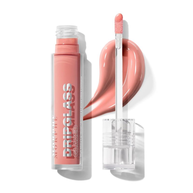 MORPHE Dripglass Lip Gloss - High Shine Semi-Sheer or Full Coverage - Infused With Squalane & Vitamin E | Polished Peach (0.13 Fl Oz)