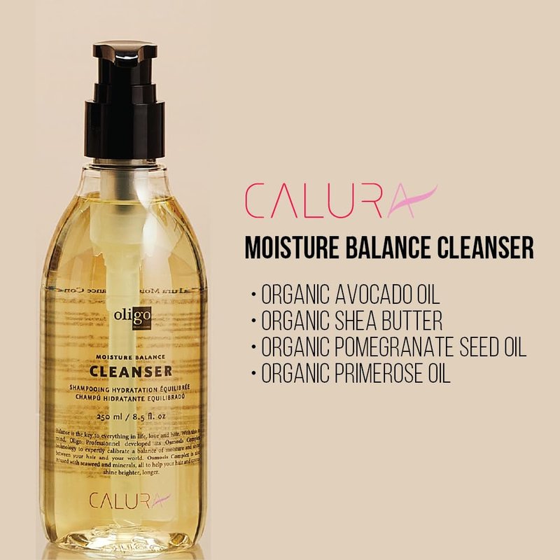 Oligo Professionnel - Calura Moisture Balance Cleanser - Sulfate free shampoo - Vegan - Paraben free - Color safe - Shine - Hydrating formula for dry hair - 8.5oz
