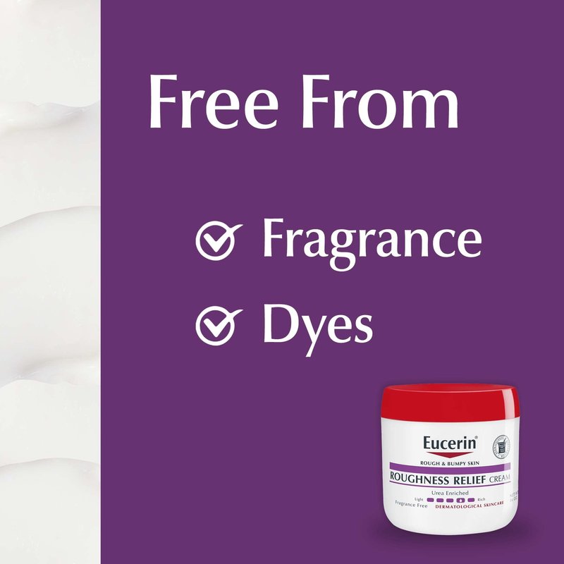 Eucerin Roughness Relief Body Cream for Rough and Bumpy Skin, Fragrance Free Body Moisturizer with Urea and Ceramide-3, 16 Oz Jar