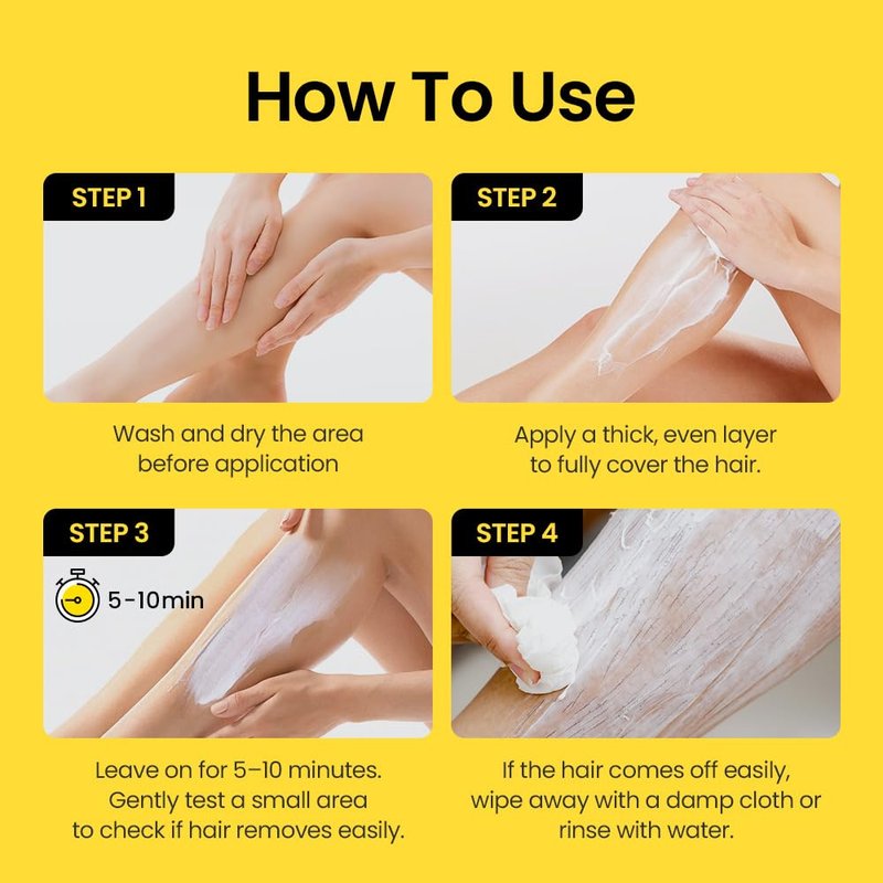 Gorilla Waxing Hair Removal Cream - Gentle Depilatory Cream with Shea Butter for Sensitive Skin | 2 x 8.45 fl oz