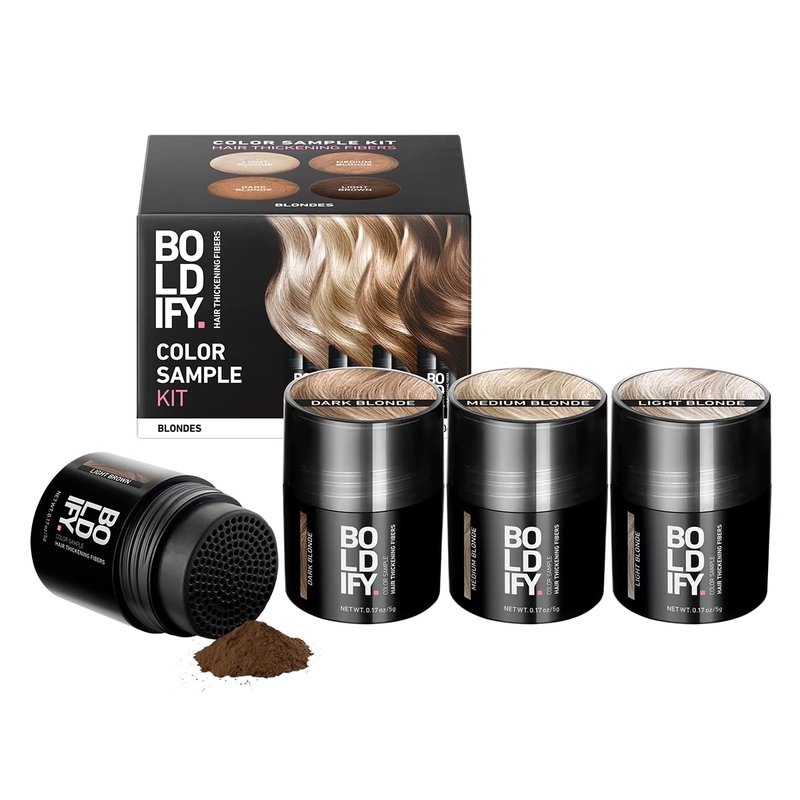 Boldify Hair Fibers Sample Kit | Thinning Hair Solution for Fuller, Thicker Look - 14 Shades Available