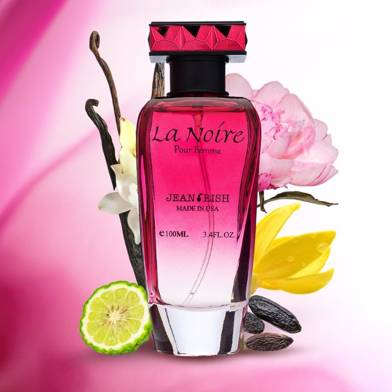 Jean Rish La Noire Perfume for Women Eau De Parfum, Long-Lasting Luxury Fragrance, Made In USA - Bergamot, Peony, Vanilla, Patchouli Scent - 100ml / 3.4 oz