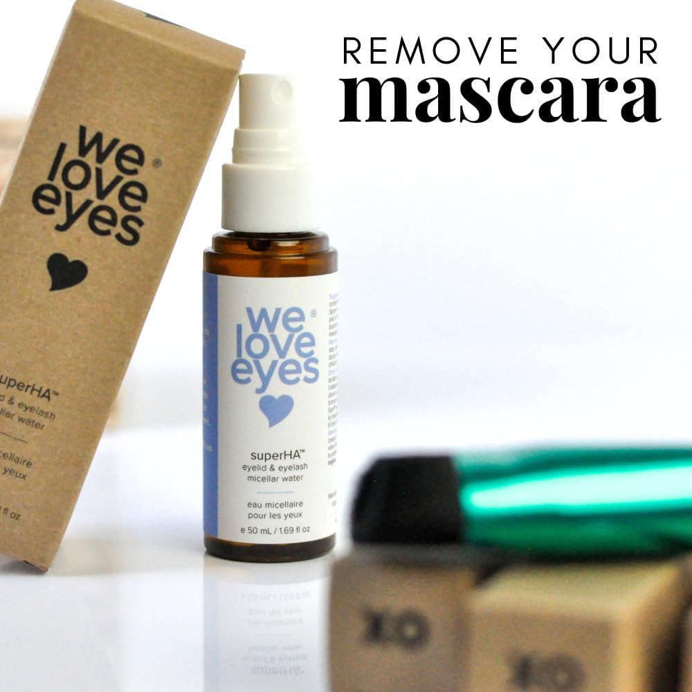We Love Eyes - superHA® Eyelid & Eyelash Micellar Water - Remove eye makeup with lush, supportive micelles in a sodium hyaluronic base, oil free