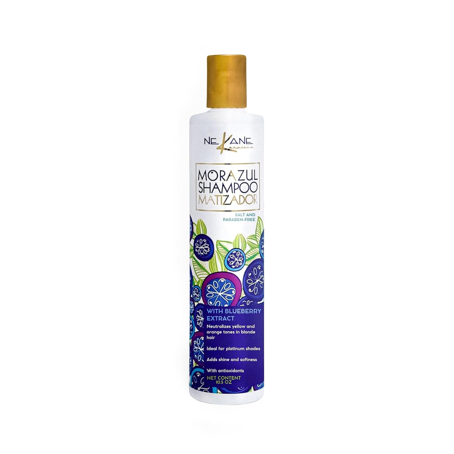 Nekane Morazul Blue Toning Shampoo & Hair Mask Kit - 10.58 oz Each for Blonde & Gray Hair Care