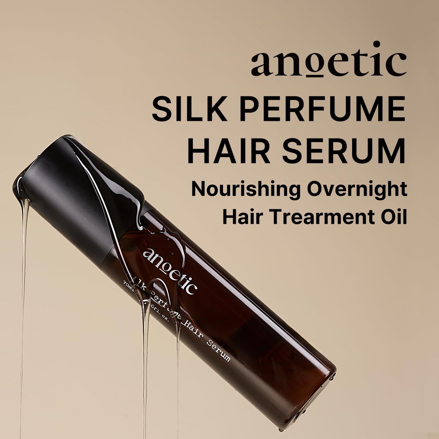 ANOETIC Silk Oil Serum for Frizzy and Damaged Hair | Silk Perfume Hair Serum | Korean Hair Care For Frizz Control and Split End Care