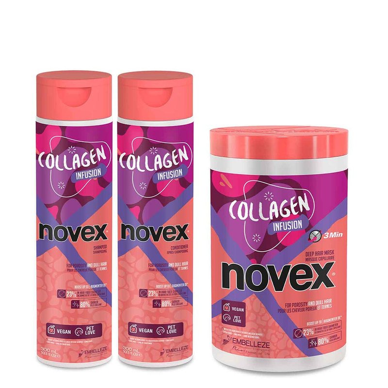 NOVEX Shampoo & Conditioner Set - Nourishing Hair Mask 35oz | 10.1oz Each