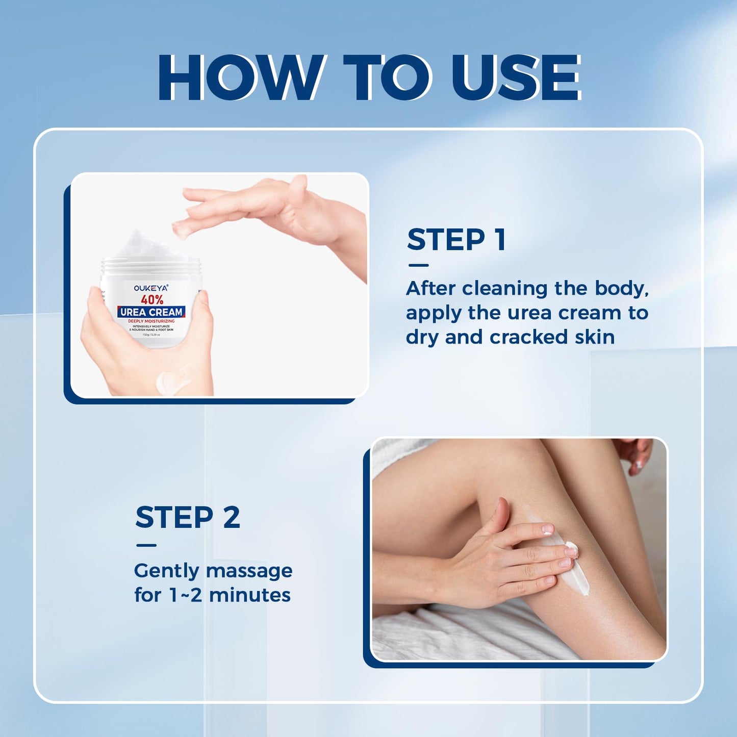 OUKEYA 42% plus Salicylic Acid 2% with 40 percent Urea Cream 40 percent Intensive Repair Treatment for Cracked Skin on Hands, Heels, Elbows, Relief for Dry FeetEnhanced Pump Dispenser Packaging 2 Pack