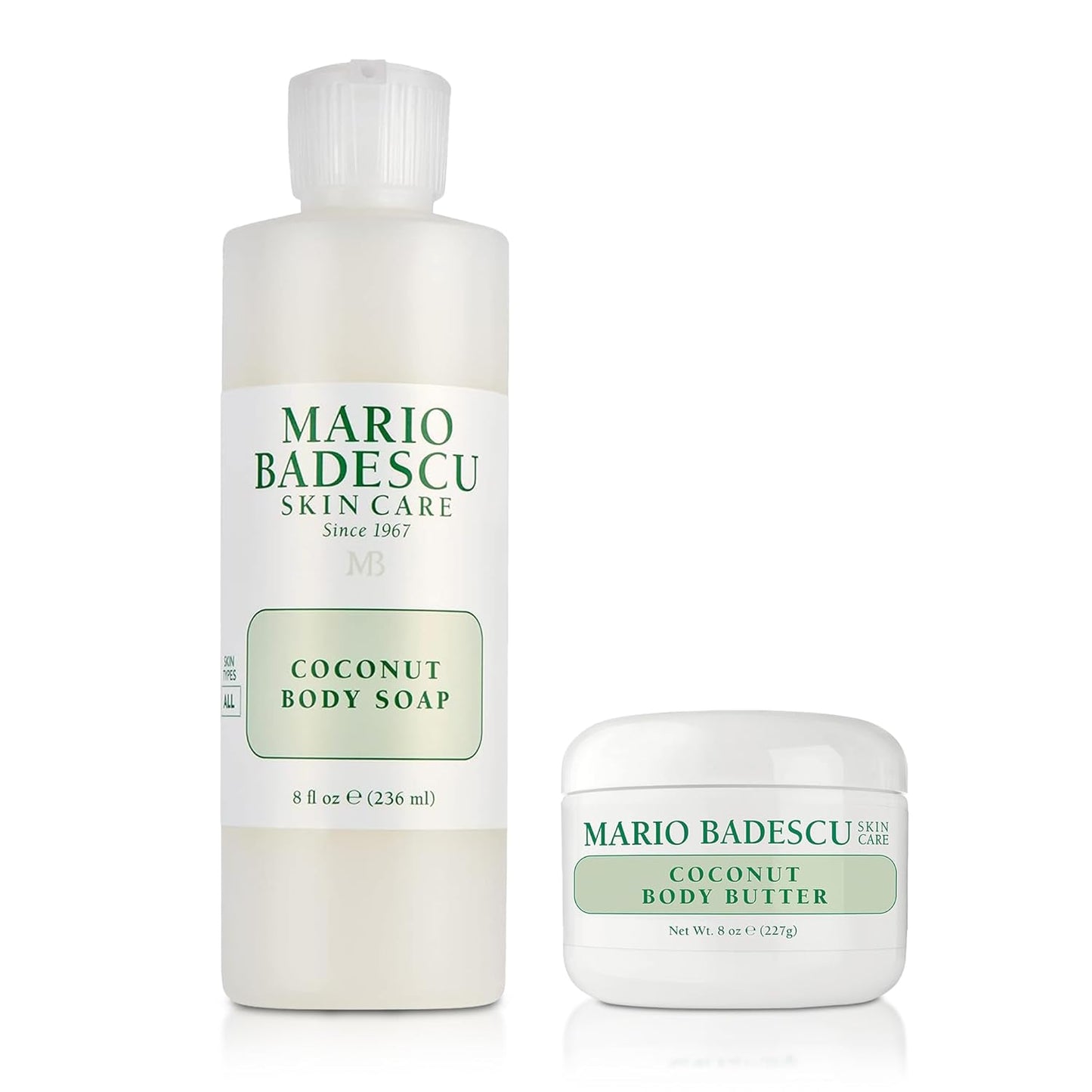 Coconut Body Wash & Body Butter Bundle - Hydrating Shower Gel & Moisturizing Cream for Soft Skin | Summer Essentials