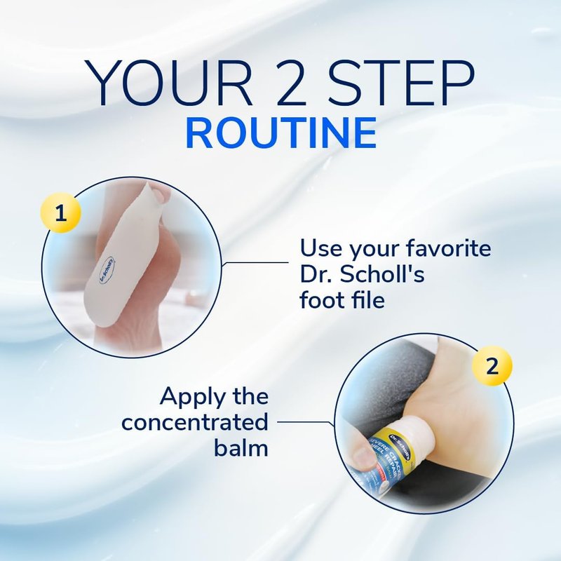 Dr. Scholl's Heel Repair Balm - 25% Urea for Cracked Feet | 2.5oz, Moisturizing & Soothing Epsom Salt, 3-Pack