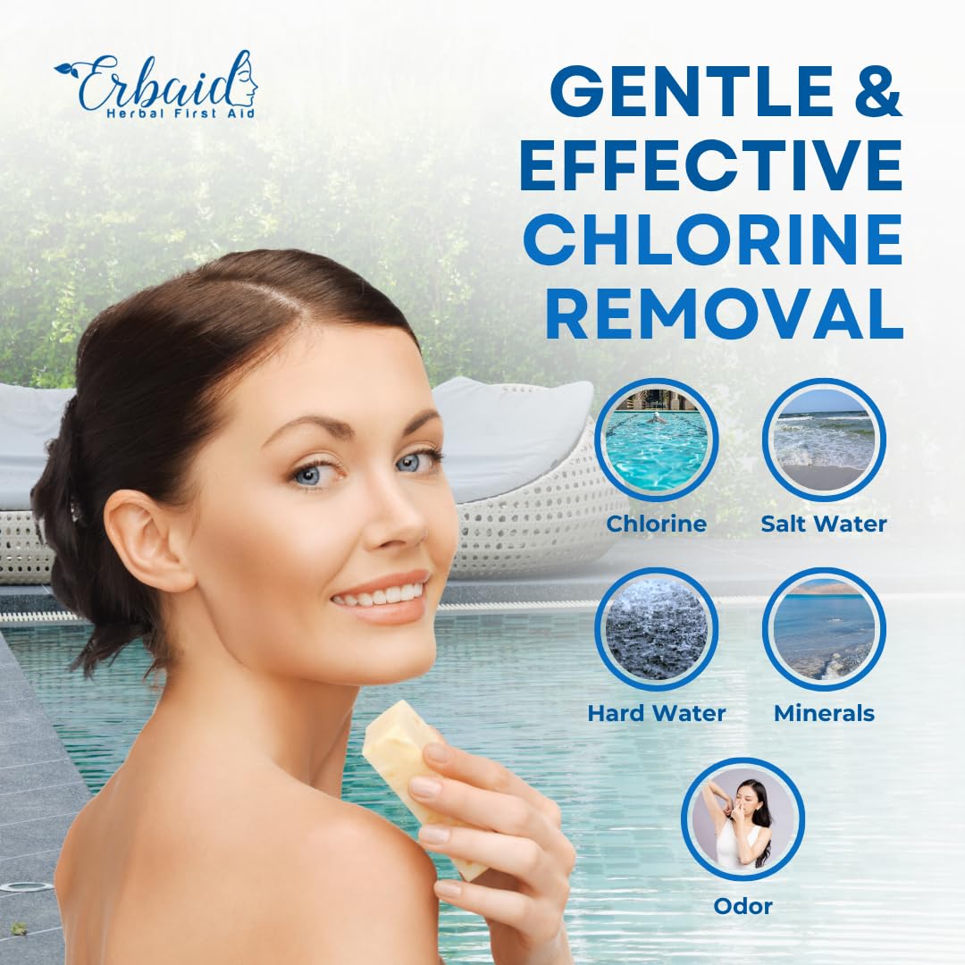 Swimmers Shampoo – Chlorine Removal Body Wash – Natural Face & Body Soap Bar – Removes Chlorine, Salt, Bromine, Hard Water & Sunscreen – Gentle Moisturizing After Swim Care – Made in USA for All Ages