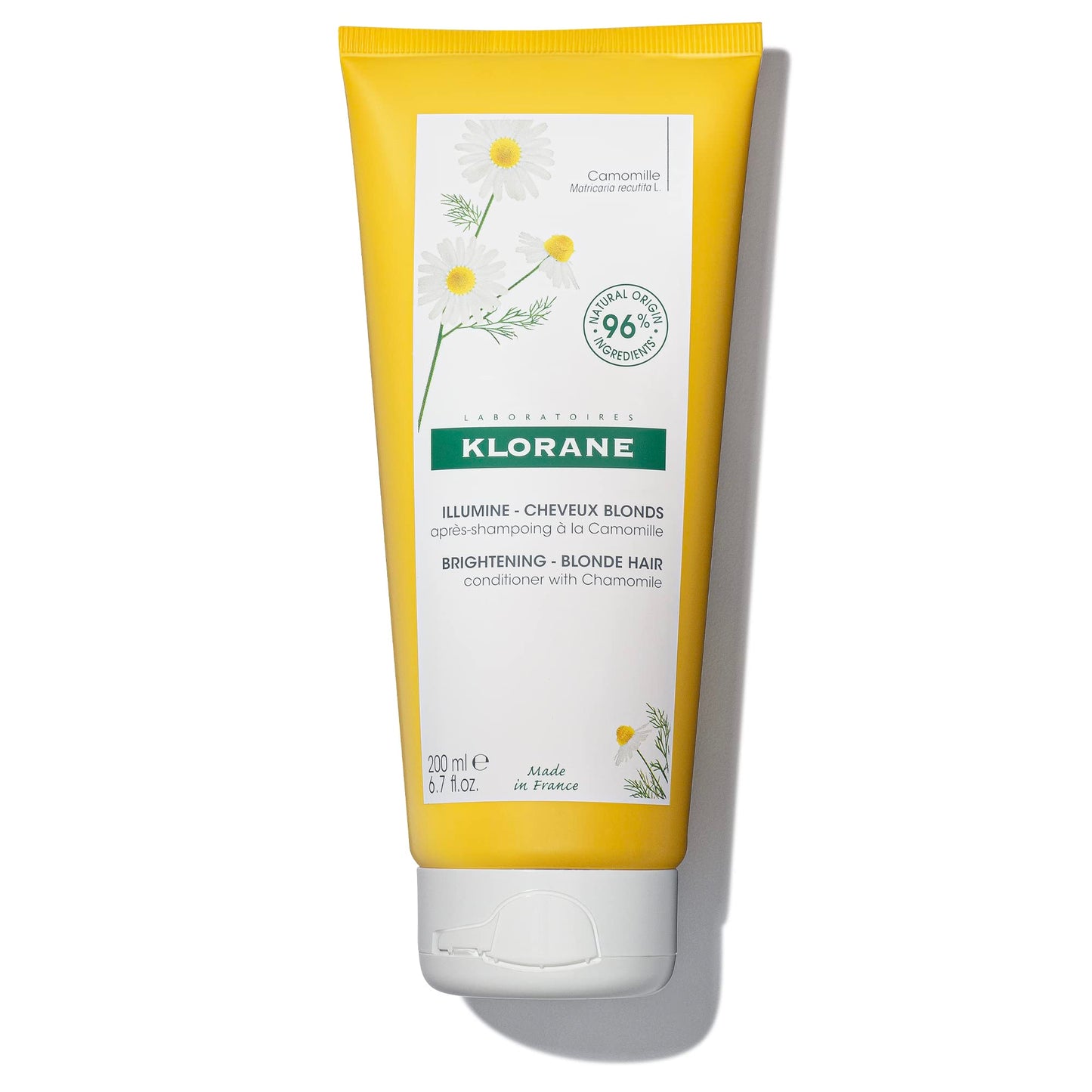 Klorane – Brightening Conditioner with Chamomile – Enhances Highlights & Brightens Blonde Hair – Hydrogen Peroxide, Ammonia, Silicone, Paraben & Sulfate Free – 6.7 fl. oz.