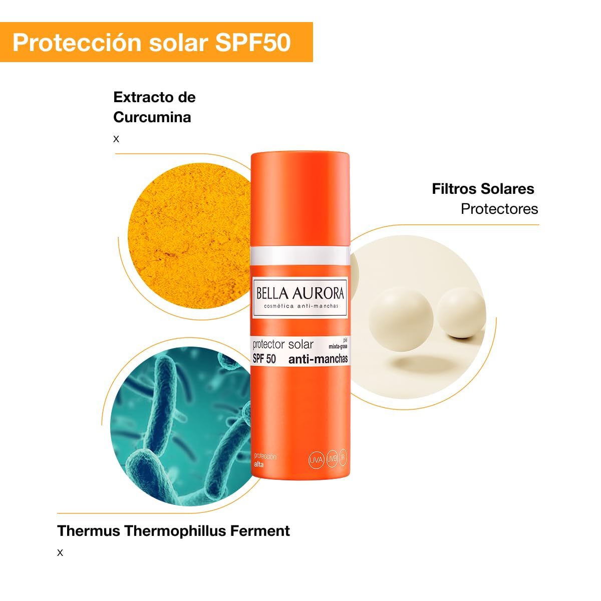 BELLA AURORA GEL SOLAR SPF 50 ANTIMANCAS PIEL MIXTA-GRASA