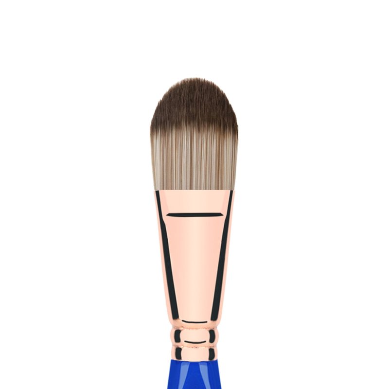 Bdellium Tools Professional Makeup Brush - Golden Triangle 948 Foundation - With All Vegan and Soft Synthetic Fibers, For Foundation (Blue, 1pc)