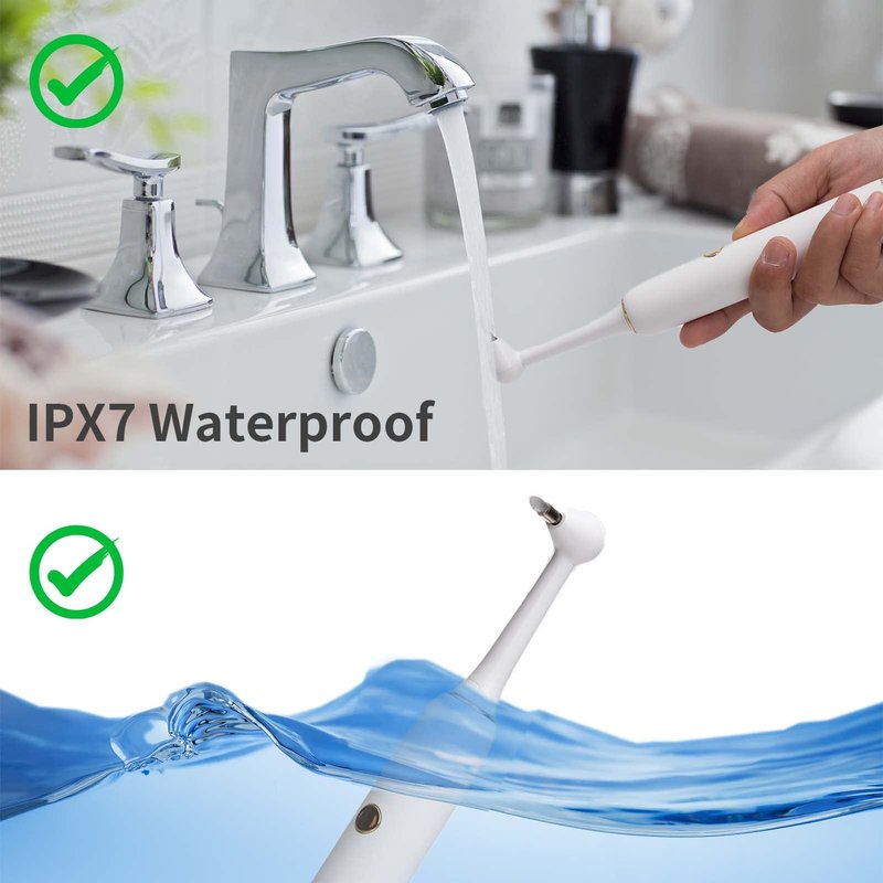 LINKYCARE Household Oral Care Tooth Polisher Electric Dental Calculus Remover with 5 Replacement Heads,USB Rechargeable,IPX7 Waterproof,Dental Calculus Plaque Remover for People
