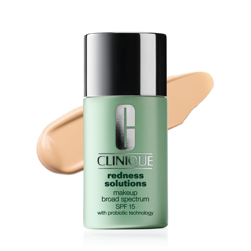 Clinique Redness Solutions Liquid Foundation Makeup Broad Spectrum SPF 15 With Probiotic Technology For Redness-Prone Skin| Medium Coverage + Natural Finish, Calming Alabaster