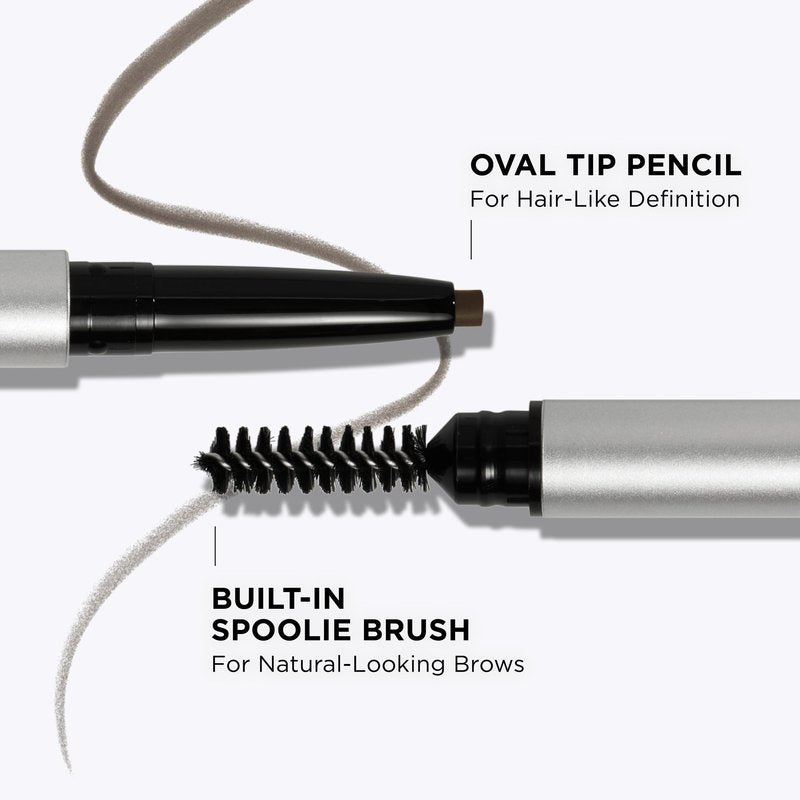 IT Cosmetics Brow Power Universal Brown Eyebrow Pencil (Brunette) - Long-Lasting, Budge-Proof, Nourishing Biotin & Antioxidants, Easy to Apply & Adjustable, Natural Brow Makeup, Built-in Spoolie