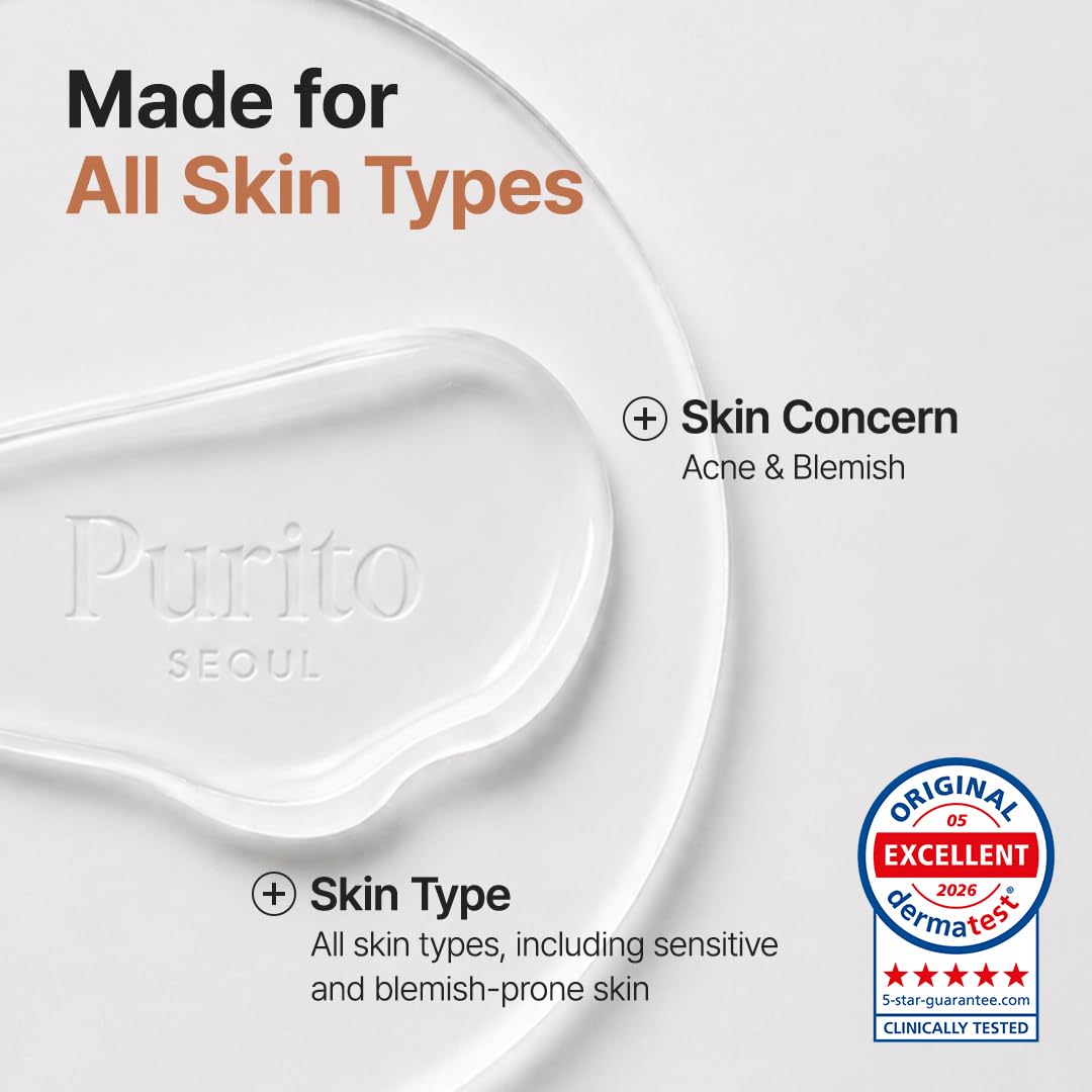 PURITO Oat Calming Gel Cream | Face Moisturizer for Blemish Calm & Lightweight Hydration | All skin types, sensitive and blemish-prone skin | Non-Comedogenic | Korean Skincare, 100mL, 3.38 fl.oz