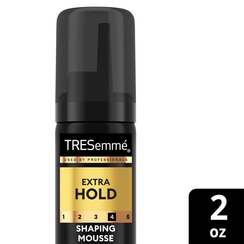 TRESemmé Shaping Mousse, Travel-Size, Extra Hold 12-Pack – Moisturizing Hair Mousse for Sculpting, 24H Frizz Control, 2 Oz Ea