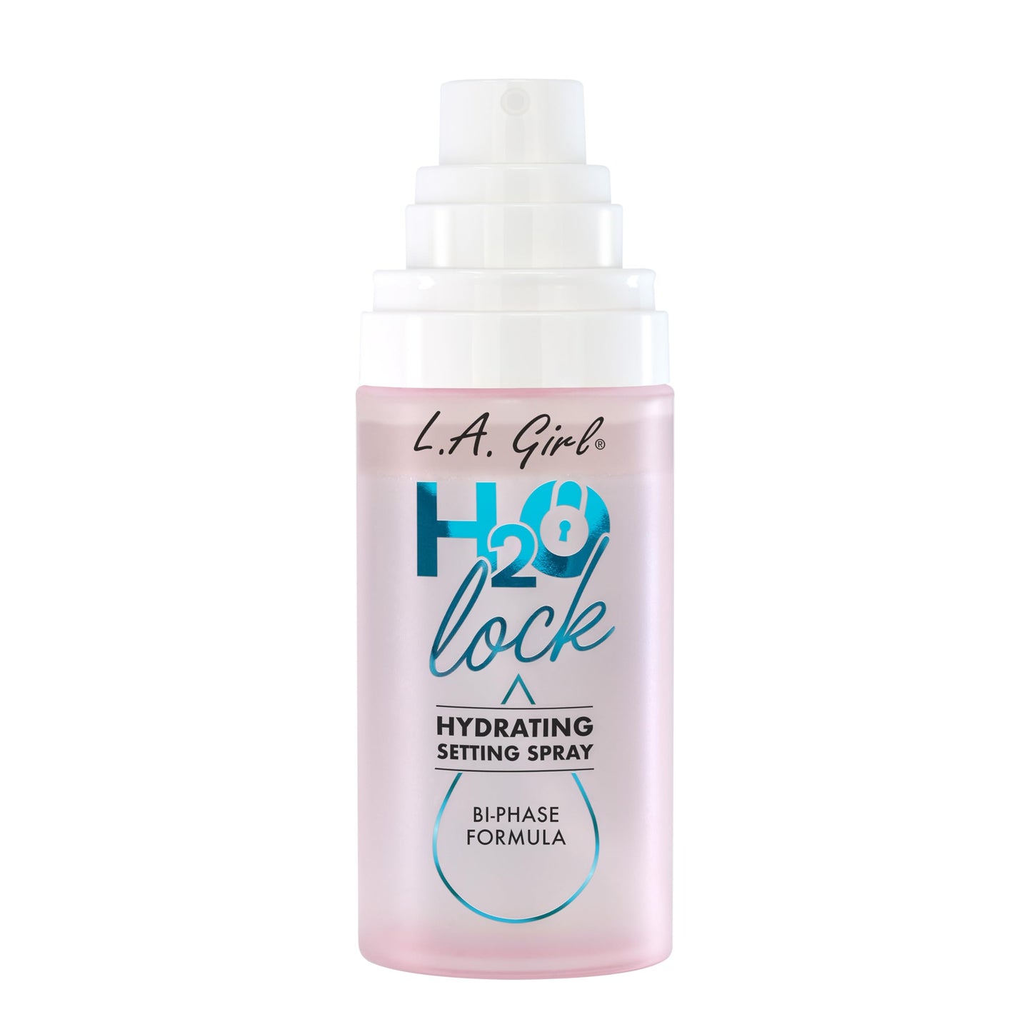 L.A. Girl H2O Lock Setting Spray, Bi-Phase Hydrating Makeup Setting Mist with Aloe Vera, Vitamin E, Cucumber Extract, Dewy Finish, Long-Lasting G97882