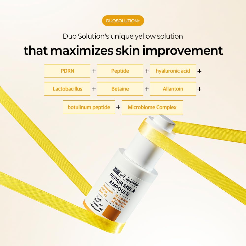Duo Solution Tranexamic Acid 5% + Niacinamade 5% + Baku-CE 3% Cream, Repair Mela Cream - Tranexamic acid 50,000ppm, Niacinamade 50,000ppm, bakuchiol 30,000ppm, PDRN, Peptides, Hyaluronic